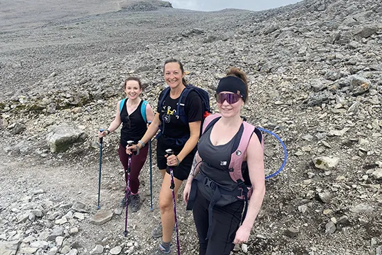 Emma, Beckie and Suzie - Climb Scafell Pike