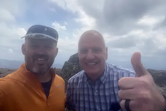 Ralph with guide Mark - Climb Ben Nevis